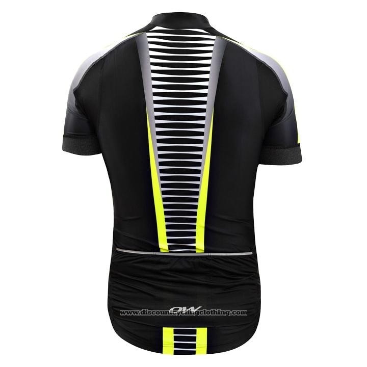 2020 Cycling Jersey One Way Black Yellow Short Sleeve And Bib Short